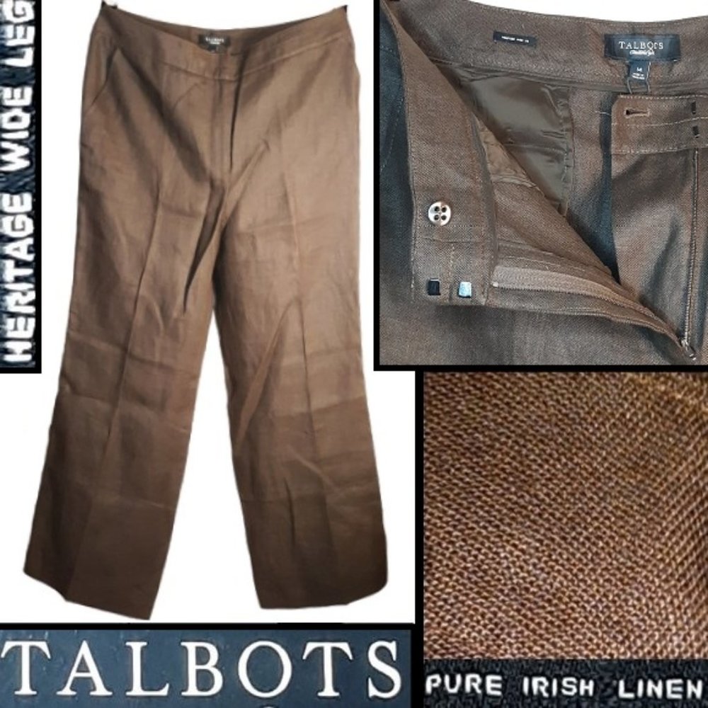 Talbots Heritage  Irish linen wide leg pant. Worn once